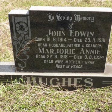HUGHES John Edwin 1914-1991 &amp; Marjorie Annie 1918-1994