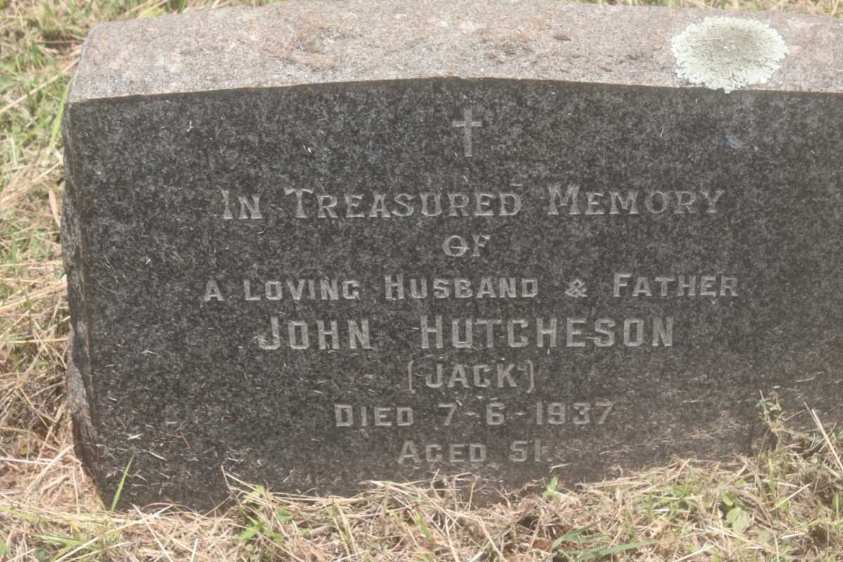 HUTCHESON John -1937