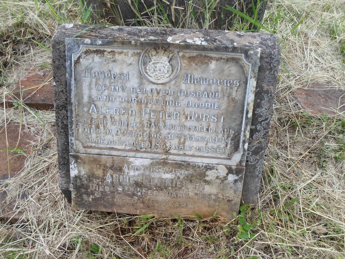 HURST Alfred Peter -1944 &amp; Annie Henrietta -1953