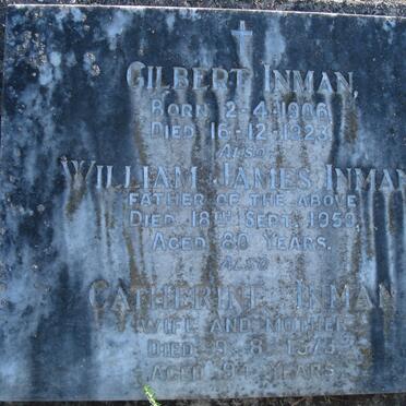INMAN Gilbert 1906-1923 :: INMAN William James -1959 &amp; Catherine -1973