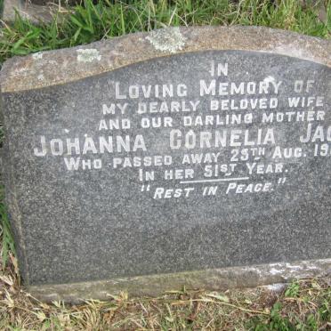 JACOBS Johanna Cornelia -1956