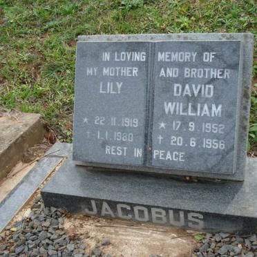 JACOBUS Lily 1919-1980 :: JACOBUS David William 1952-1956