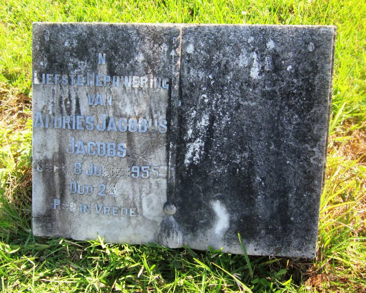 JACOBS Andries Jacobus -1955
