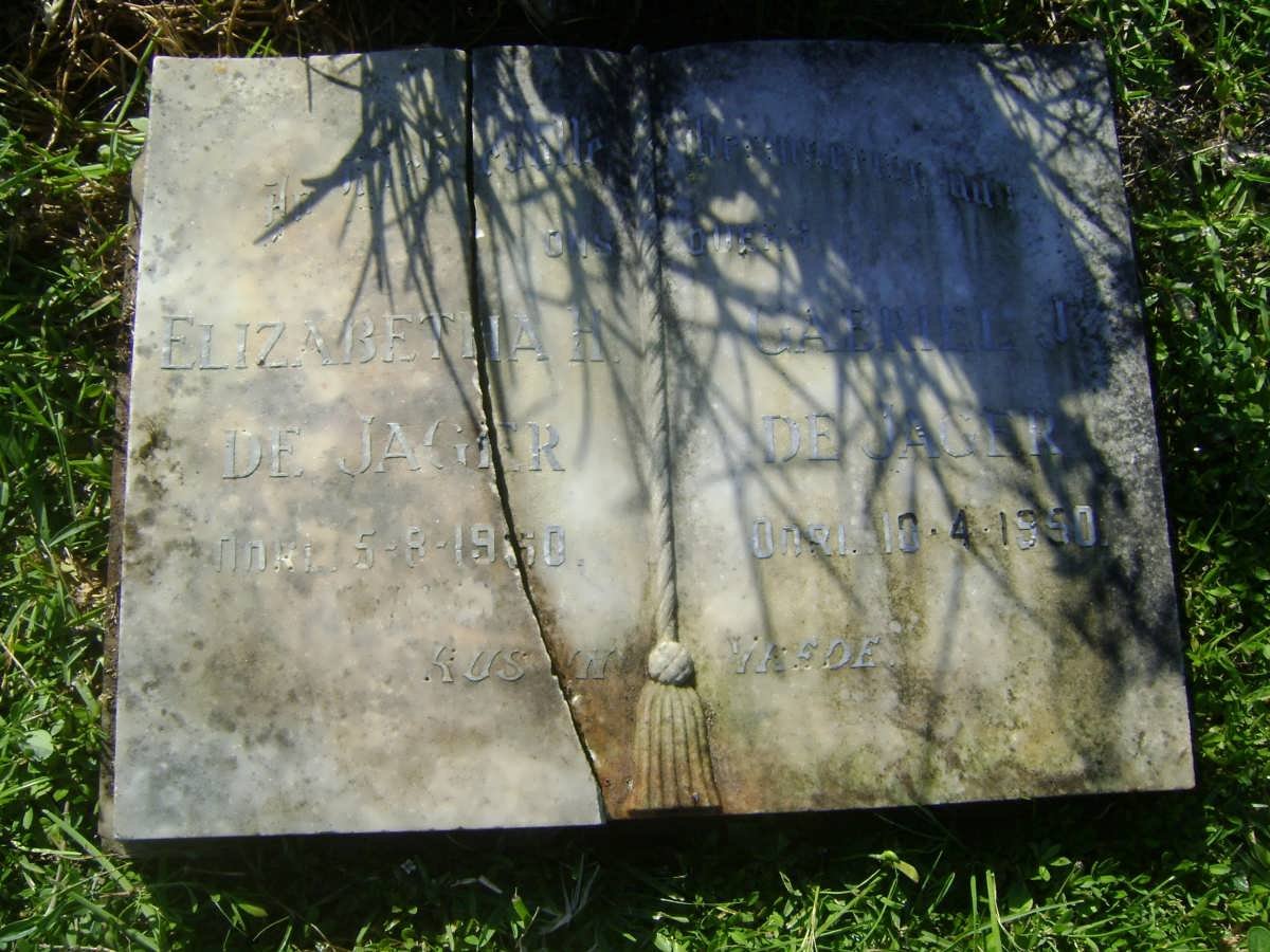 JAGER Gabriel J., de -1960 &amp; Elizabetha H. -1950