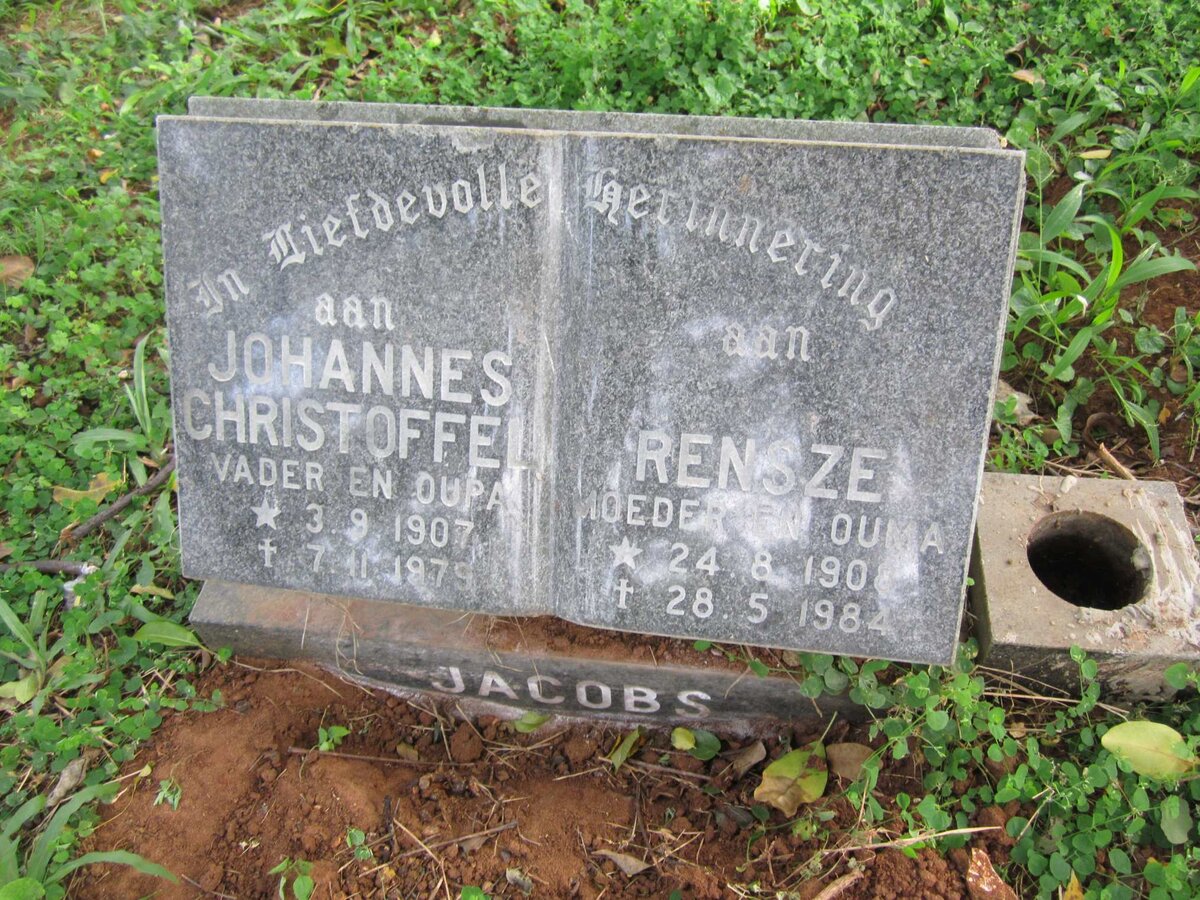 JACOBS Johannes Christoffel 1907-1979 &amp; Rensze 1908-1984