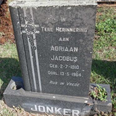 JONKER Adriaan Jacobus 1910-1964