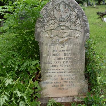 JOHNSTON Hugh -1954 &amp; Gertrude Beatrice -1928