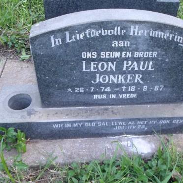 JONKER Leon Paul 1974-1987