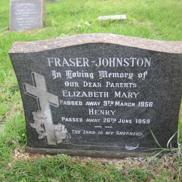 JOHNSTON Henry, FRASER -1959 &amp; Elizabeth Mary -1956