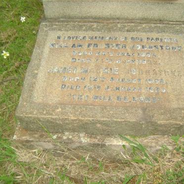 JOHNSTONE William Folster 1859-1933 &amp; Janet 1866-1935