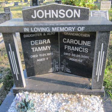 JOHNSON Caroline Francis -2001 :: JOHNSON Debra Tammy -1972