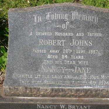 JOHNS Robert -1967 &amp; Nancy Jane -1974 :: BRYANT Nancy W. -1932