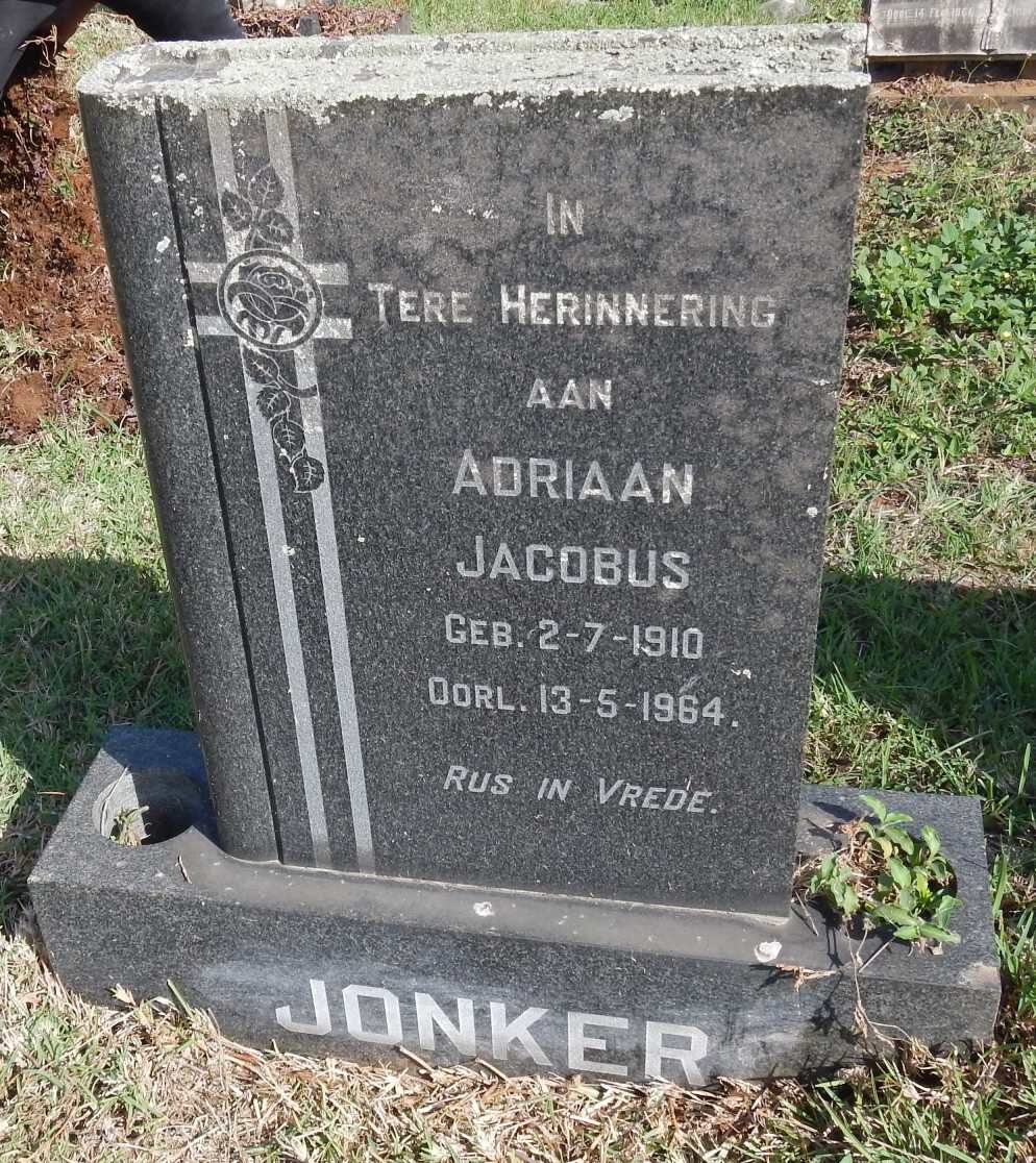 JONKER Adriaan Jacobus 1910-1964