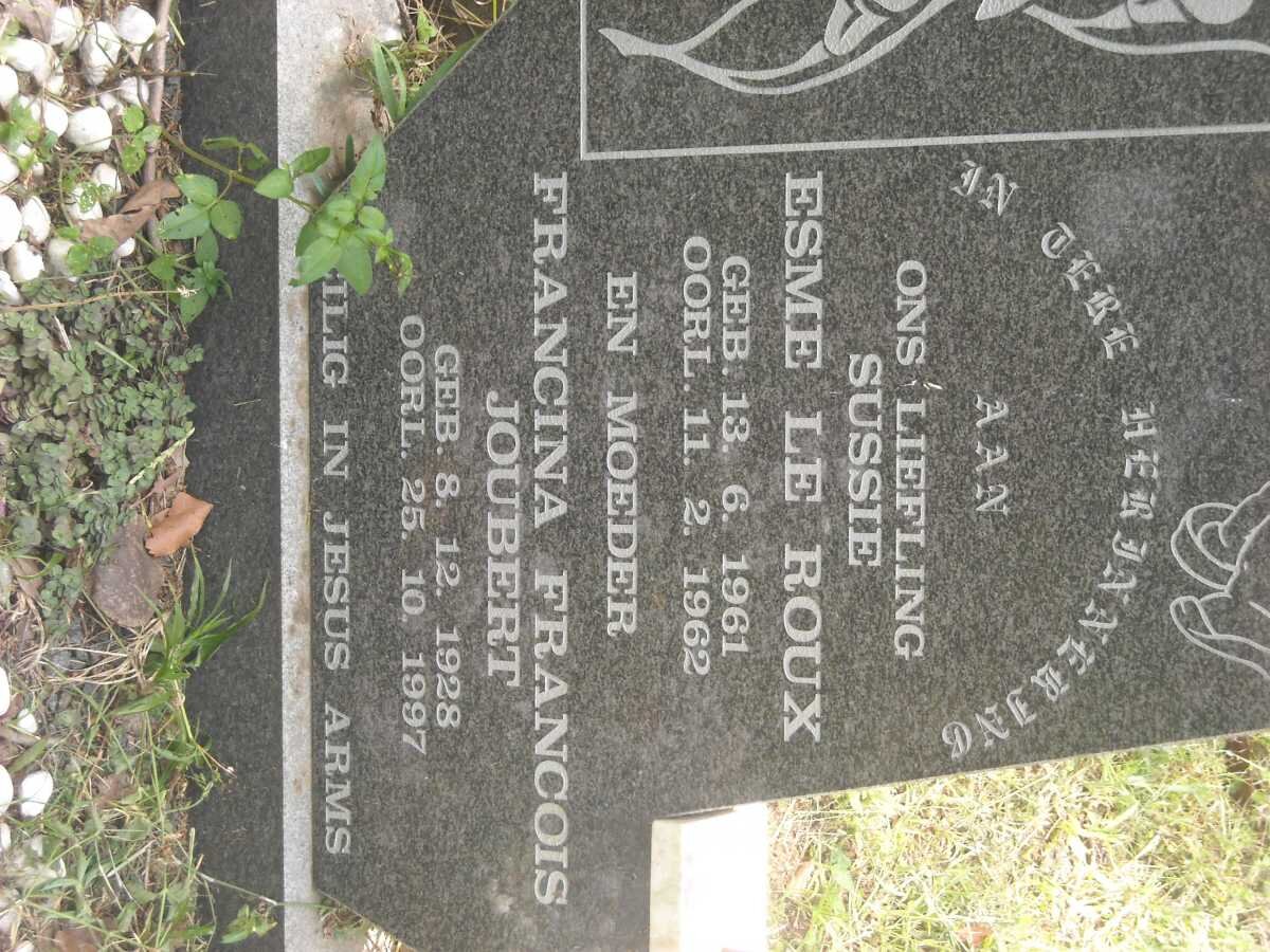 JOUBERT Francina Francois 1928-1997 :: LE ROUX Esme 1961-1962