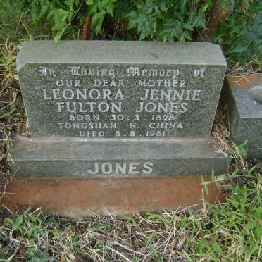 JONES Leonora Jennie Fulton 1898-1981