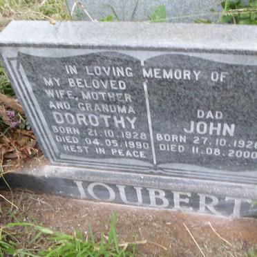JOUBERT John 1926-2000 &amp; Dorothy 1928-1990 :: RAW Sally M. 1954-2013 
