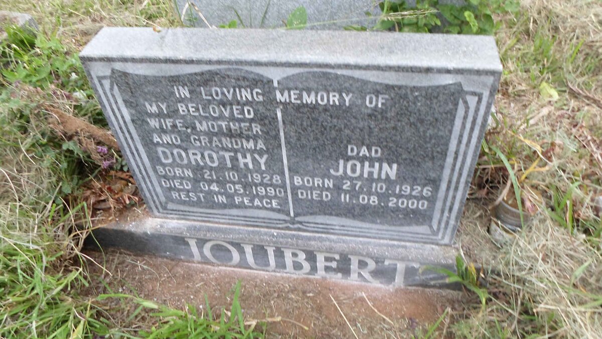 JOUBERT John 1926-2000 &amp; Dorothy 1928-1990