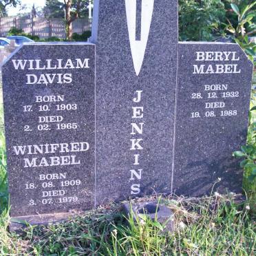 JENKINS William Davis 1903-1965 &amp; Winifred Mabel 1909-1979 :: JENKINS Beryl Mabel 1932-1988