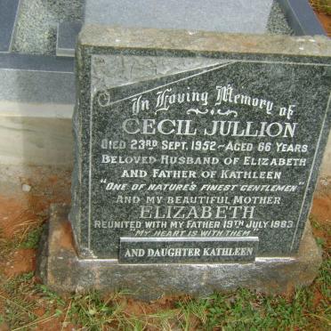 JULLION Cecil -1952 &amp; Elizabeth -1983 :: THOMPSON Kathleen