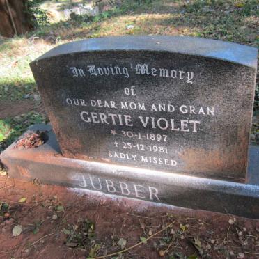 JUBBER Gertie Violet 1897-1981