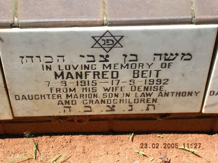 BEIT Manfred 1915-1992