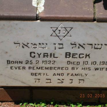 BECK Cyril 1922-1989
