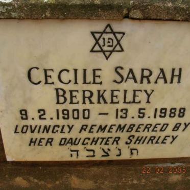 BERKELEY Cecile Sarah 1900-1988