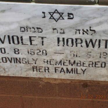 HORWITZ Violet 1920-1998