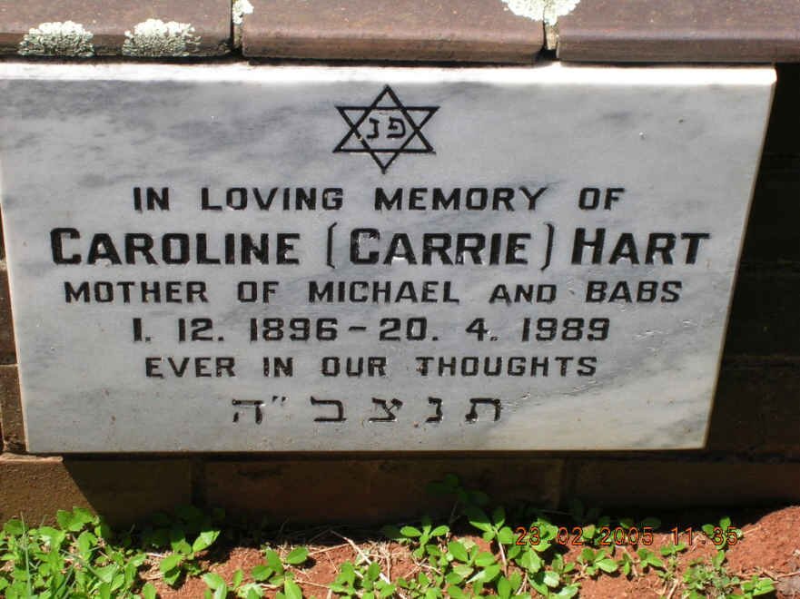 HART Caroline 1896-1989