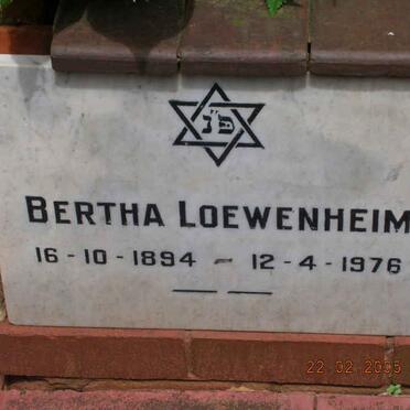 LOEWENHEIM Bertha 1894-1976