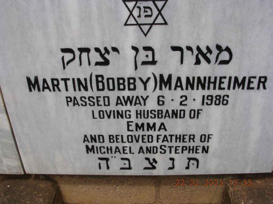 MANNHEIMER Martin -1986