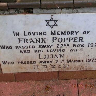 POPPER Frank -1971 &amp; Lilian -1975