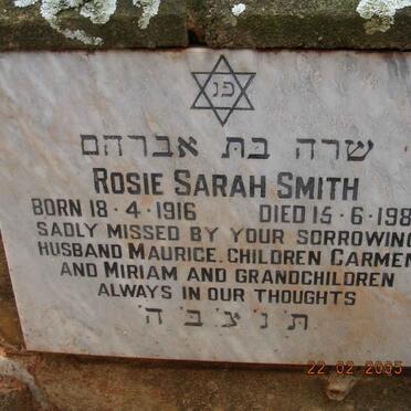 SMITH Rosie Sarah 1916-1988