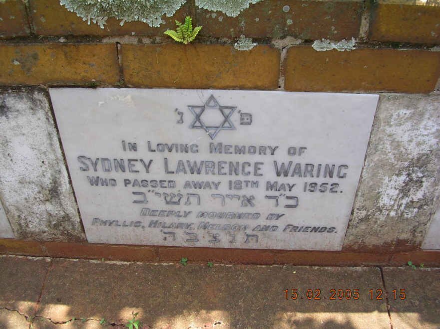 WARING Sydney Lawrence -1952