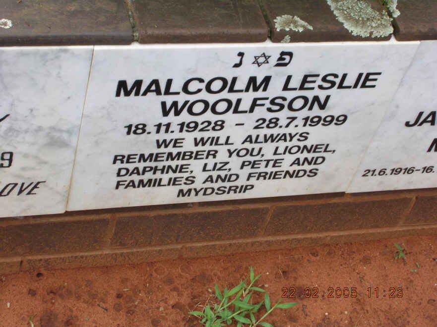WOOLFSON Malcolm Leslie 1928-1999