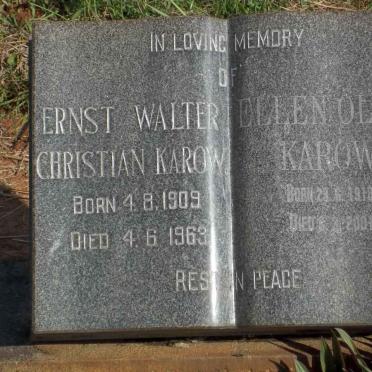 KAROW Ernst Walter Christian 1909-1963 &amp; Ellen Olive 1918-2001