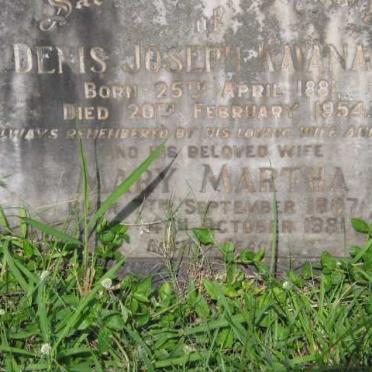 KAVANAGH Denis Joseph 1881-1954 &amp; Mary Martha 1887-1981