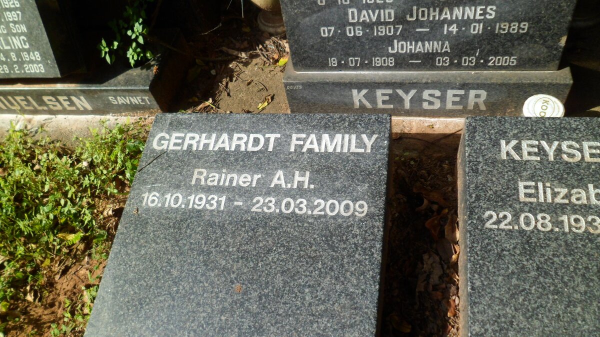 GERHARDT Rainer A.H. 1931-2009