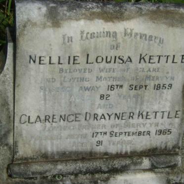 KETTLE Clarence Drayner -1965 &amp; Nellie Louisa -1959 :: KETTLE Mervyn A.C.. 1912-1983