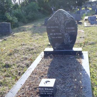 KLERK Joe, de 1902-1965 :: MOOLMAN Maxie 1923-1986 