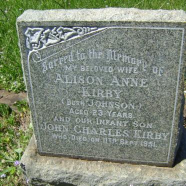 KIRBY Alison Anne nee JOHNSON -1951 :: KIRBY John Charles -1951