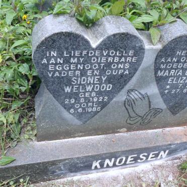 KNOESEN Sidney Welwood 1922-1986 &amp; Maria Catharina Elizabeth 1933-1989