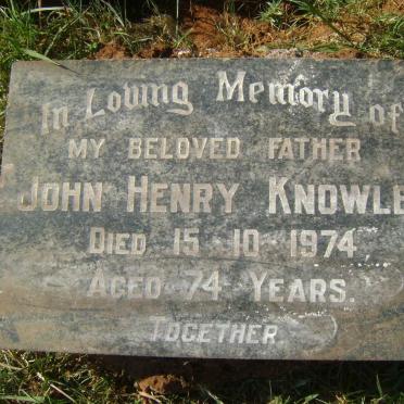 KNOWLES John Henry -1974 &amp; Rosalie 1898-1970