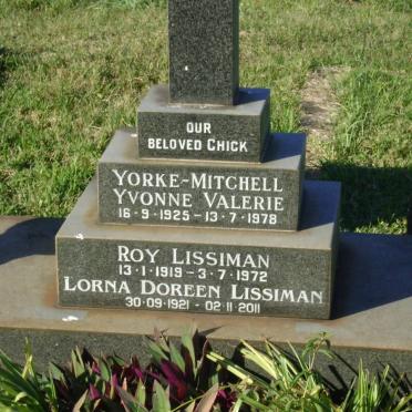 LISSIMAN 1919-1972 &amp; Lorna Doreen 1921-2011 :: YORKE-MITCHELL Yvonne Valerie 1925-1978