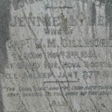 LYLE Jennie 1851-1914