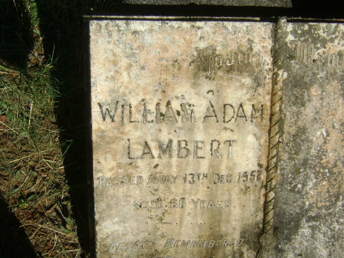 LAMBERT William Albert -1952