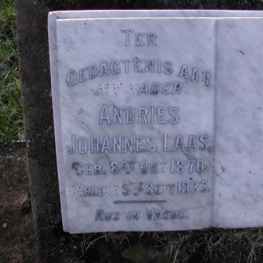 LAAS Andries Johannes 1870-1933