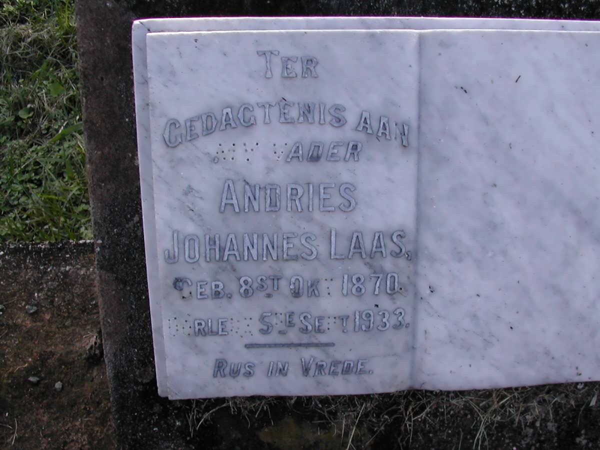 LAAS Andries Johannes 1870-1933