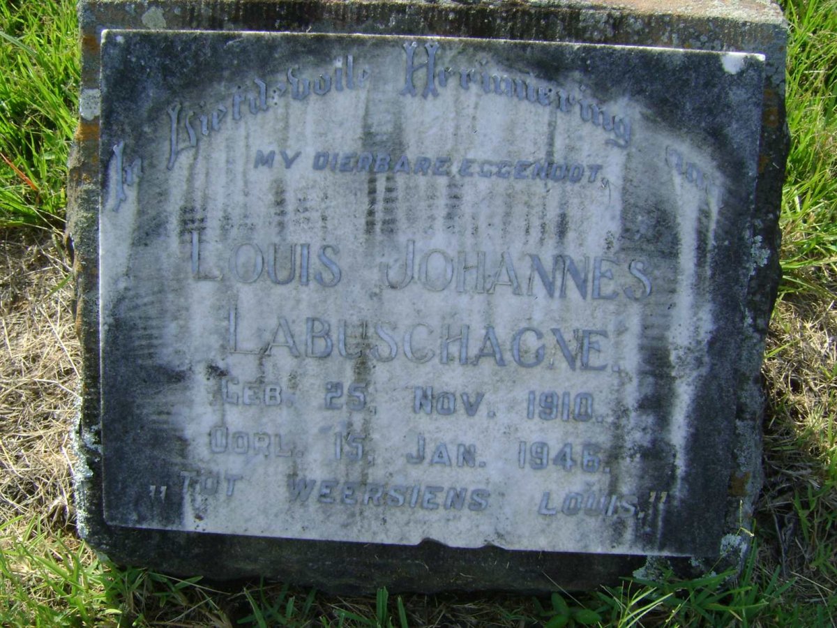 LABUSCHAGNE Louis Johannes 1910-1946