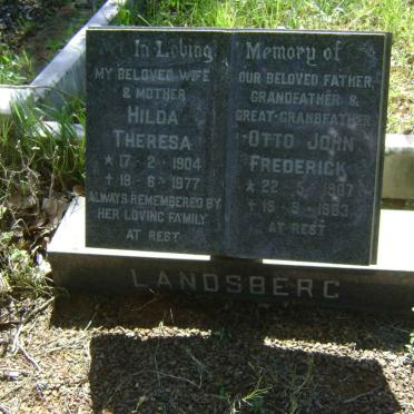 LANDSBERG Otto John Frederick 1907-1983 &amp; Hilda Theresa 1904-1977